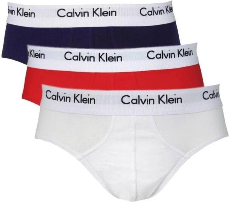 Calvin Klein 0000U2661G Brief 3 Pack Underwear Men 1 Red, 1 Blue, 1 White