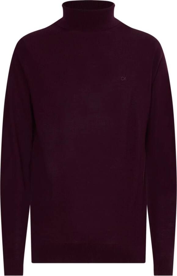 Calvin Klein Triick superieure wollen schildpad , Paars, Heren