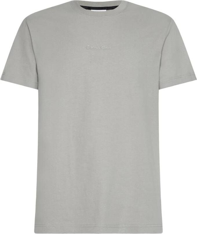 Calvin Klein K10K109051Pta T shirt , Grijs, Heren
