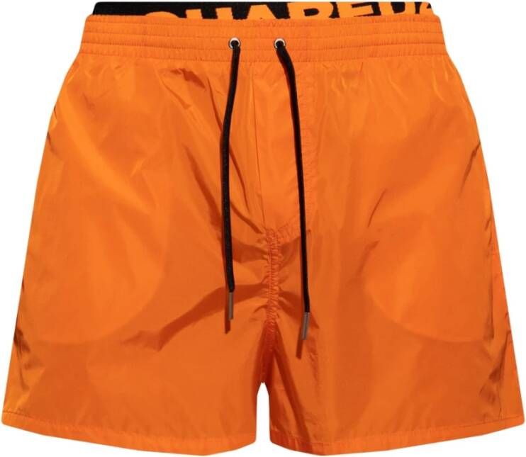 Dsquared2 Zwembroek met logo , Oranje, Heren
