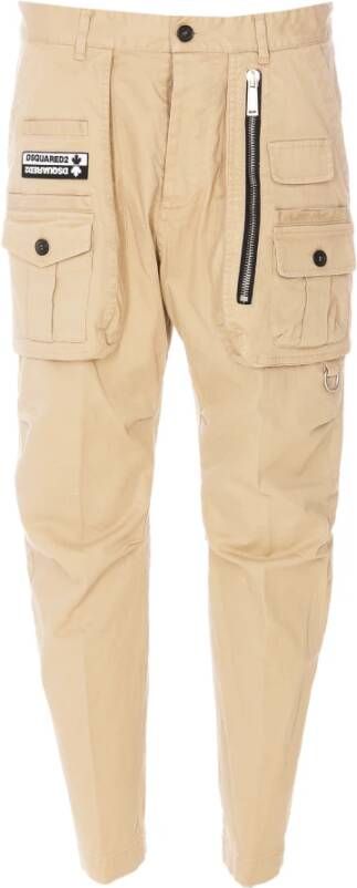 Dsquared2 Trousers Beige , Beige, Heren