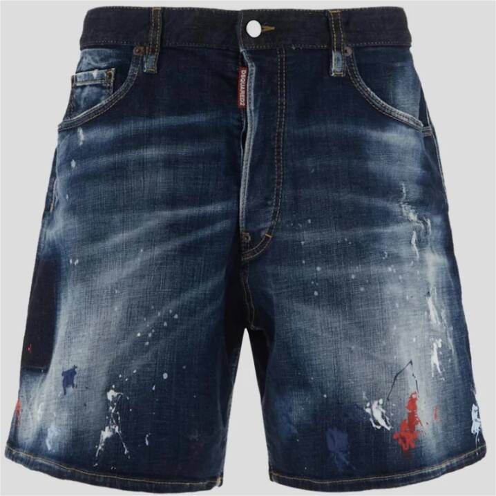 Dsquared2 Denim Shorts Blauw Heren