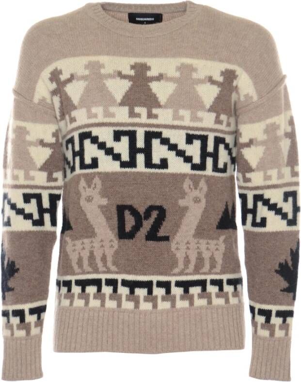 Dsquared2 Knitwear S74Ha1257 S18039 22 , Beige, Heren