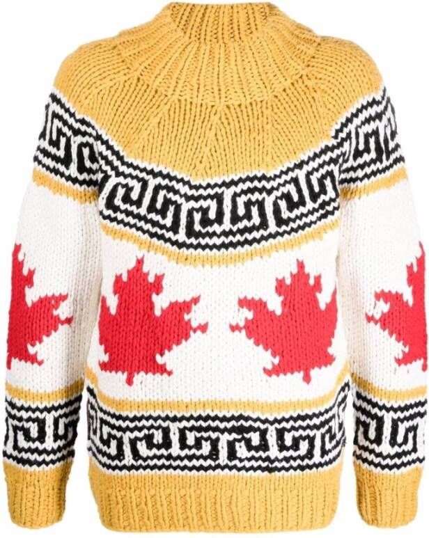 Dsquared2 Multicolor jumper , Geel, Heren