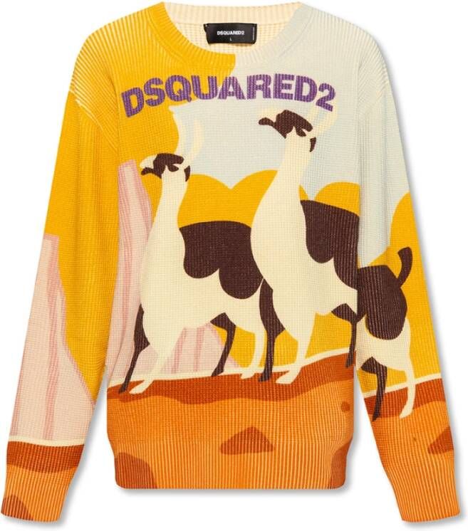 Dsquared2 Wool sweater , Geel, Heren