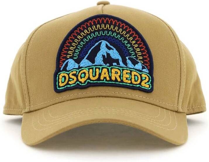Dsquared2 baseball cap with embroidered logo patch , Beige, Heren