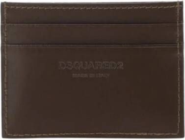 Dsquared2 Leather Card Holder , Bruin, Heren