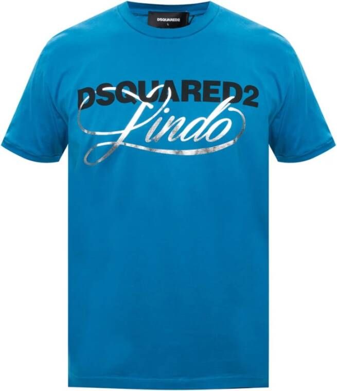 Dsquared2 T shirts print Blauw Heren