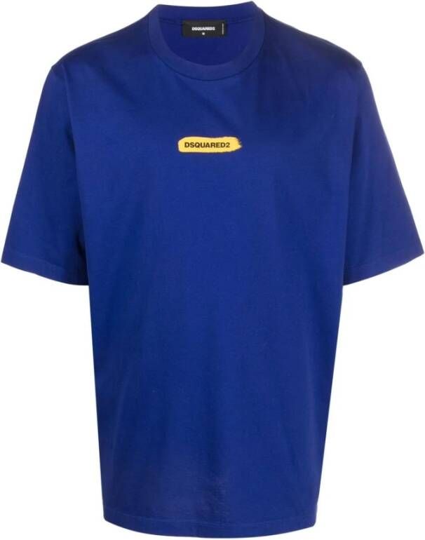 Dsquared2 T Shirts , Blauw, Heren