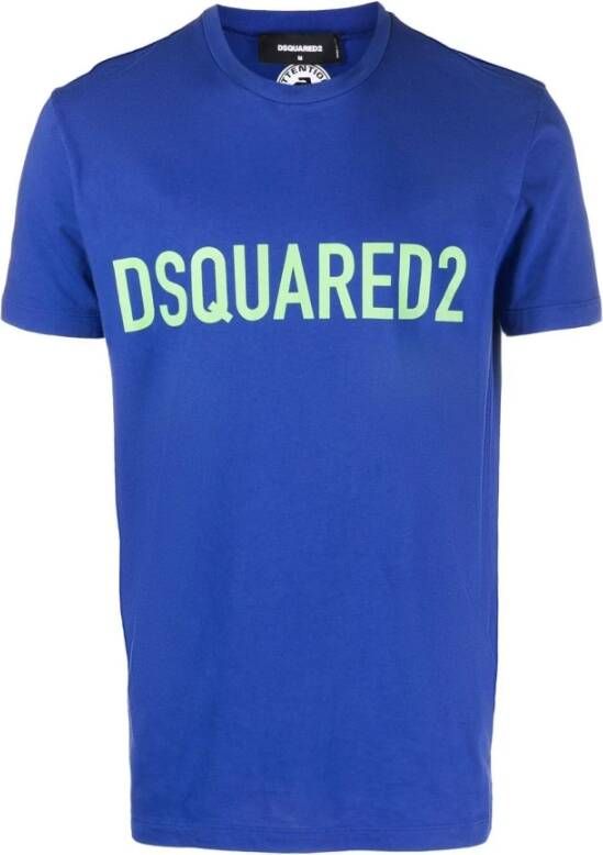 Dsquared2 T shirts and Polos Blue , Blauw, Heren