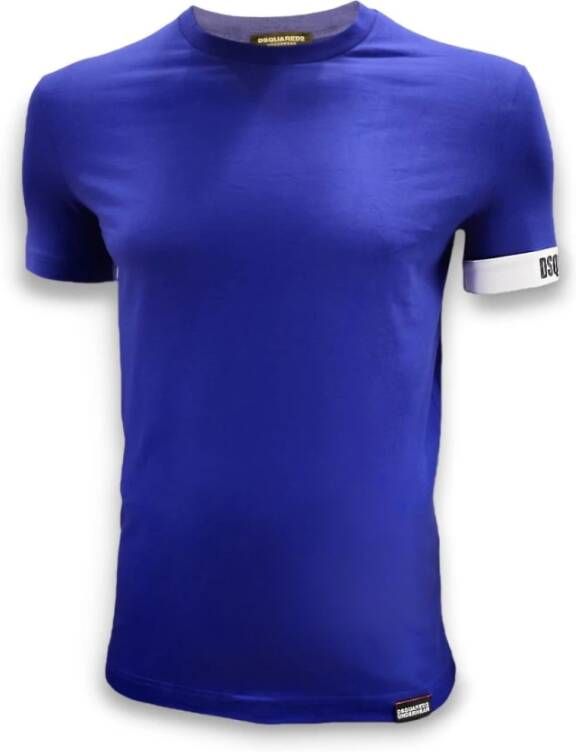 Dsquared2 T Shirts , Blauw, Heren