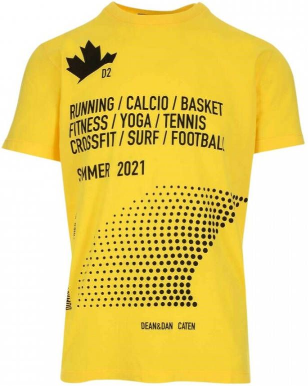 Dsquared2 S74Gd0840S21600174 T shirt , Geel, Heren