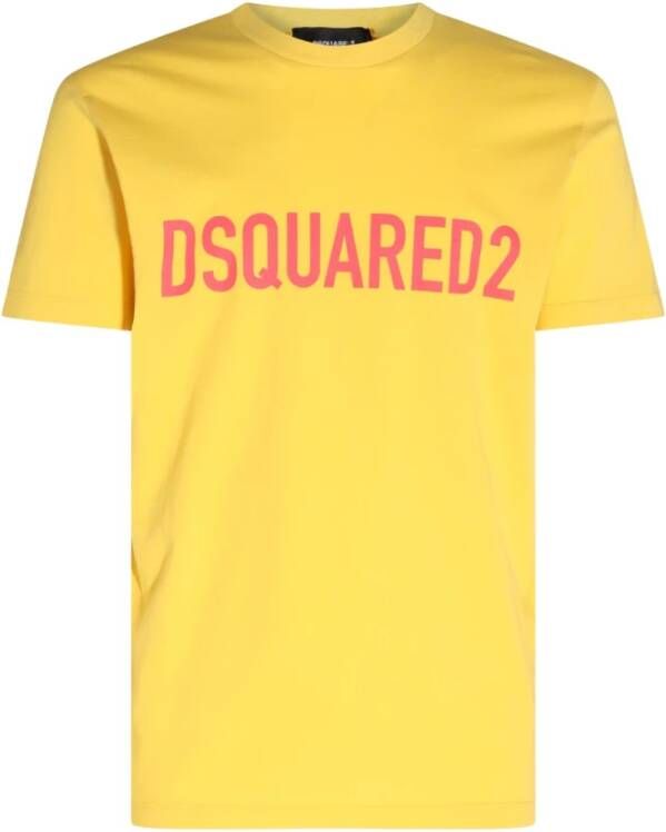 Dsquared2 T shirts , Geel, Heren