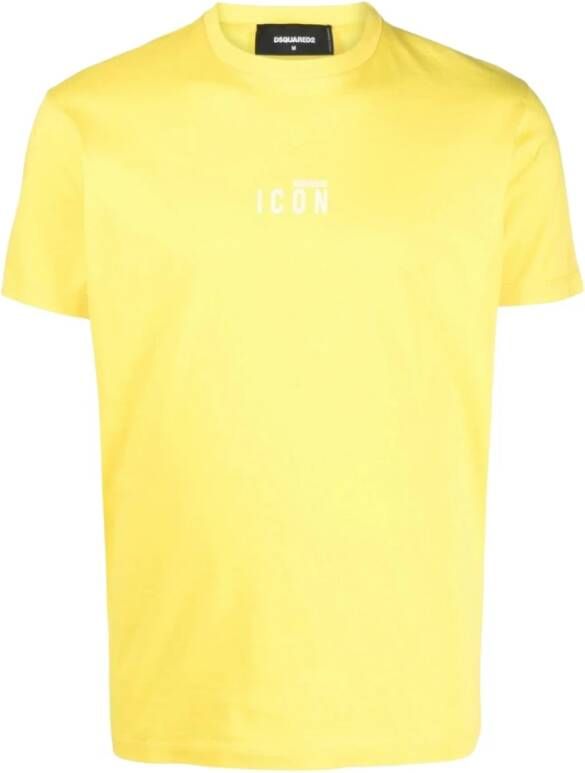 Dsquared2 T Shirts , Geel, Heren