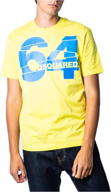 Dsquared2 T Shirts , Geel, Heren