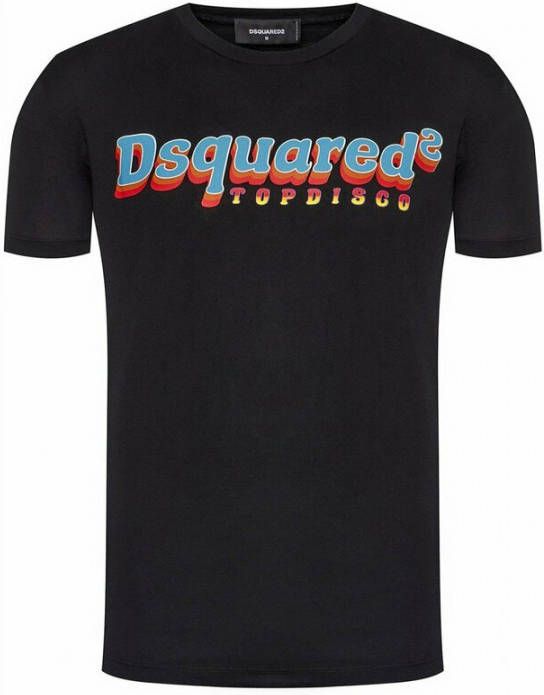 Dsquared2 Vintage Logo Cotton T shirt , Zwart, Heren