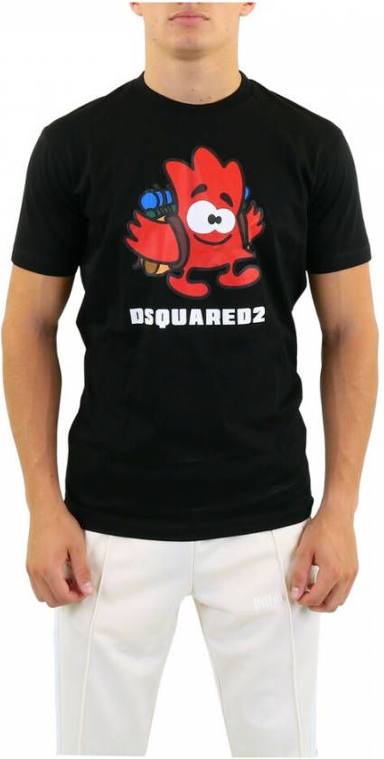 Dsquared2 T Shirts , Zwart, Heren