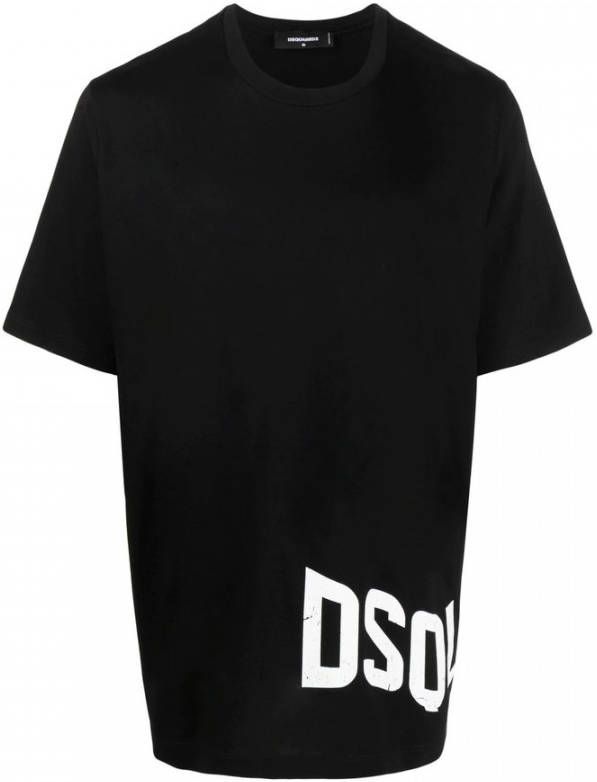 Dsquared2 T shirts and Polos Black , Zwart, Heren