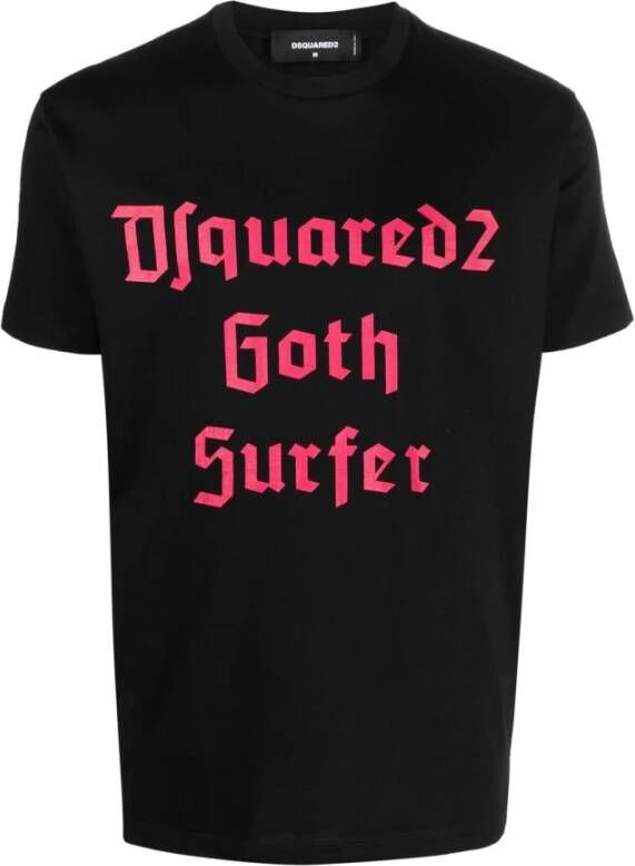 Dsquared2 T Shirts , Zwart, Heren