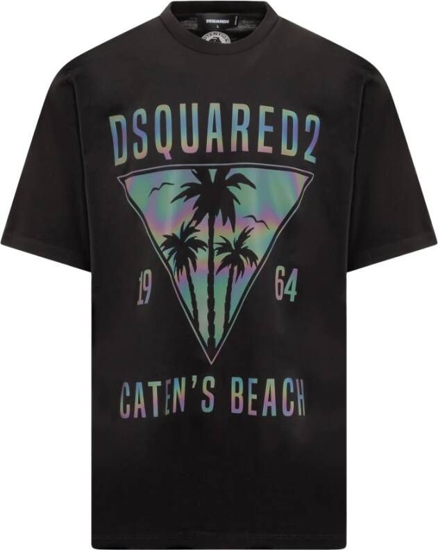 Dsquared2 T shirts , Zwart, Heren