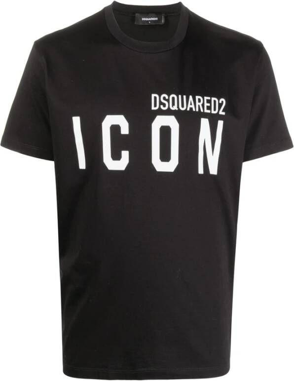 Dsquared2 men's short sleeve t shirt crew neckline jumper Icon , Blauw, Heren
