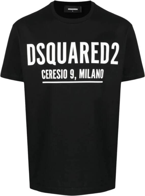 Dsquared2 T Shirts , Zwart, Heren