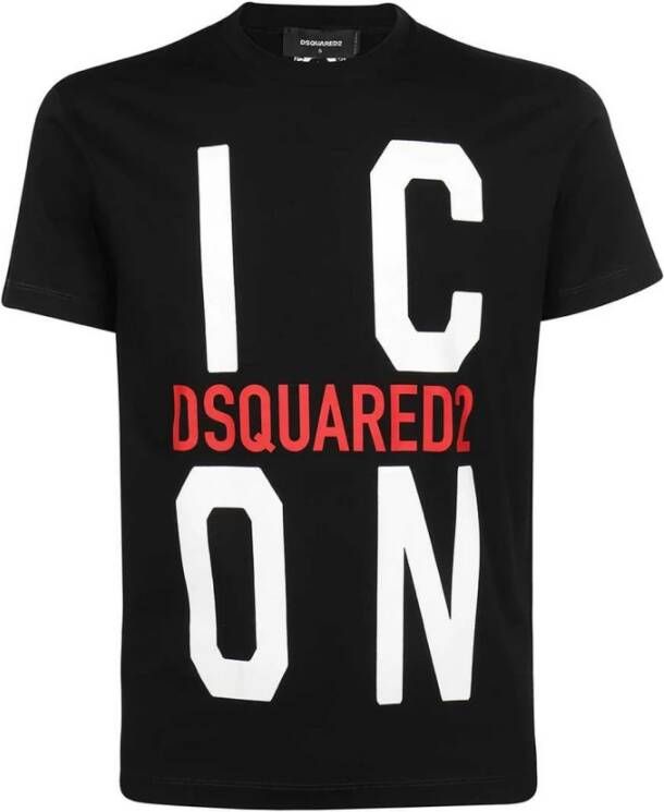 Dsquared2 Shirts met korte mouwen , Zwart, Heren