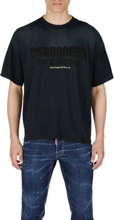 Dsquared2 T Shirts , Zwart, Heren