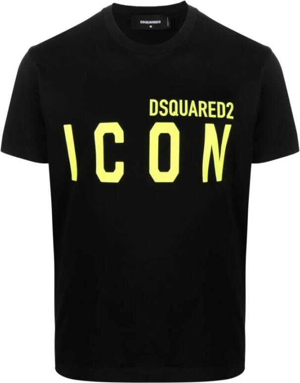 Dsquared2 Icon Cool T Shirt Black/Pink(kopie), Zwart, Heren