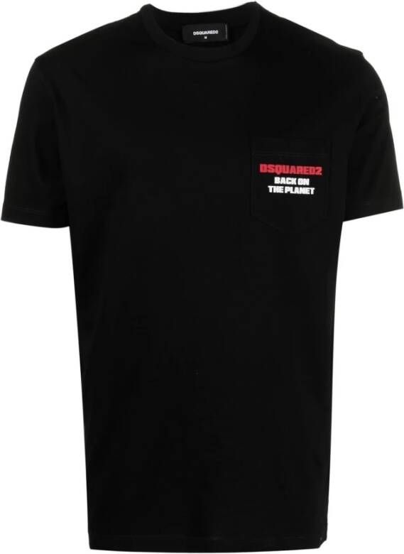 Dsquared2 T shirts , Zwart, Heren