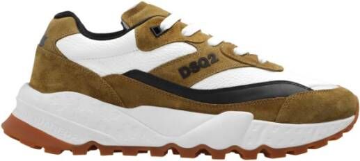 Dsquared2 Free sneaker van kalfsleer met suè, de details