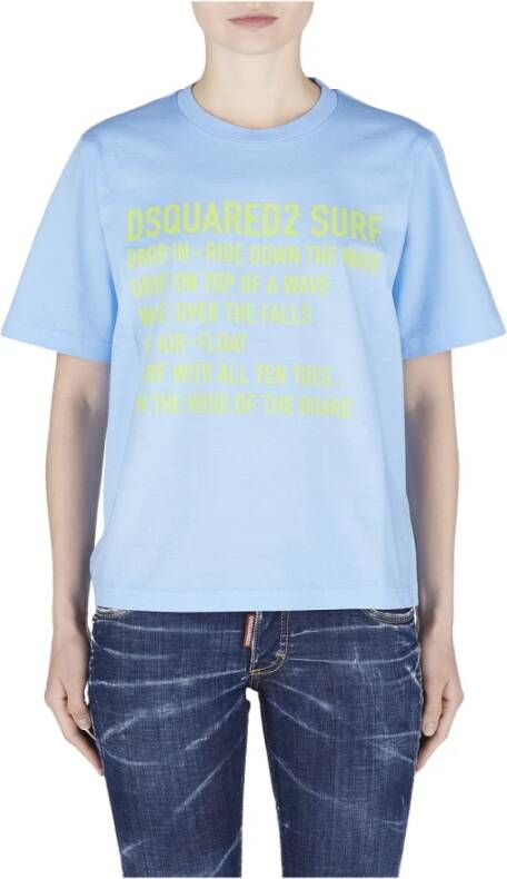 Dsquared2 T shirts Blauw Dames