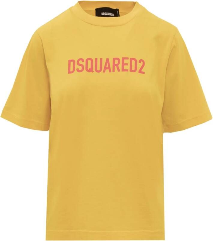 Dsquared2 T shirts Geel Dames
