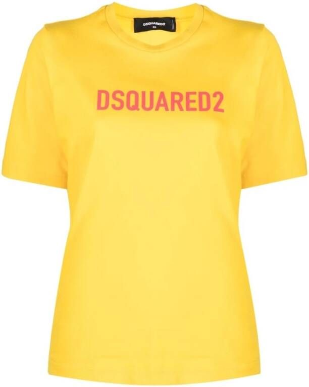 Dsquared2 T shirts Geel Dames