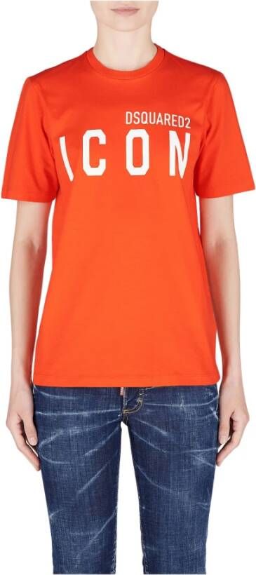 Dsquared2 T shirts Oranje Dames