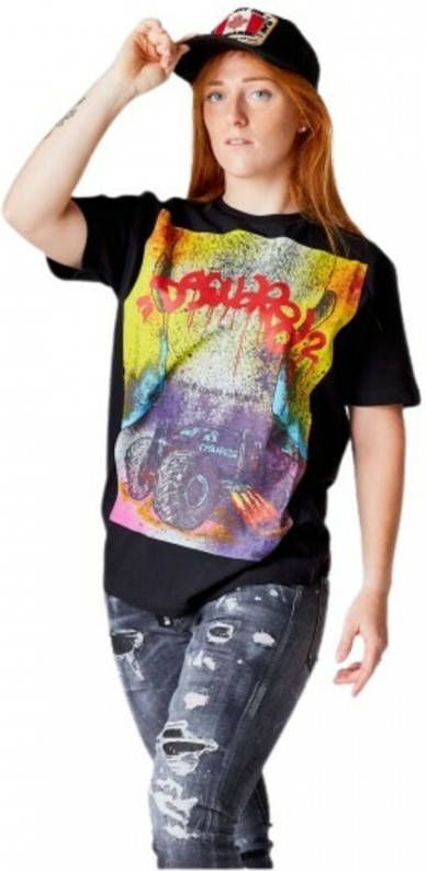 Dsquared2 T shirts Zwart Dames