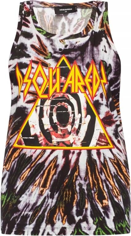 Dsquared2 Gedrukte sliptop , Bruin, Dames