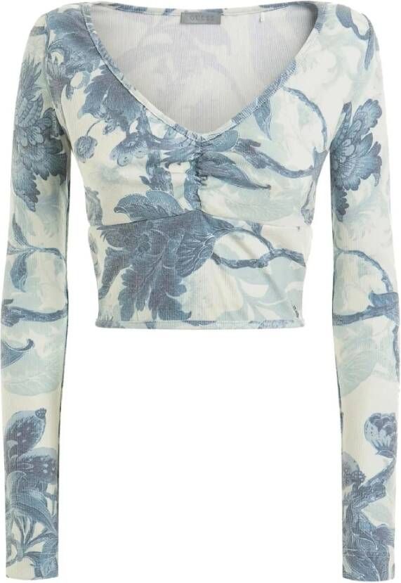 Guess Topje met lange mouwen , Blauw, Dames
