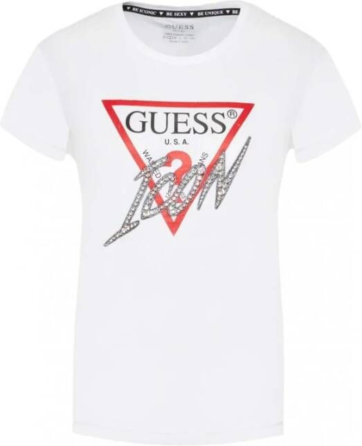 Guess T Shirt W2Ri07 I3Z11 , Wit, Dames