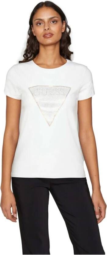 Guess T shirt Korte Mouw SS TRIANGLE CRYSTAL LOGO R4