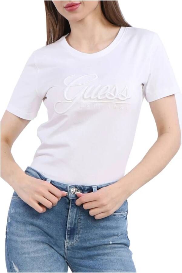 Guess T Shirt Met Logo Op De Voorkant