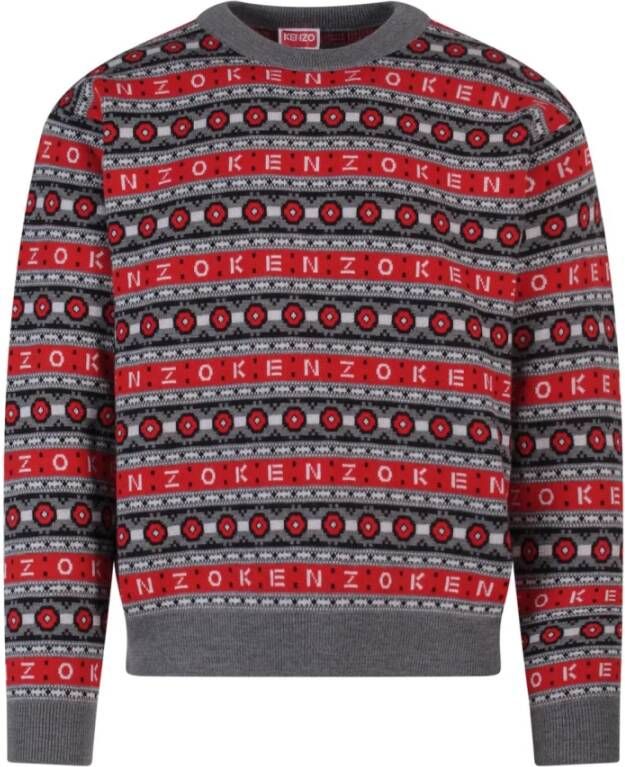 Kenzo Ronde hals gekweek , Rood, Heren