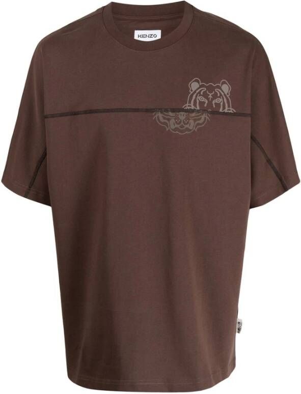 Kenzo T shirt k tiger , Bruin, Heren
