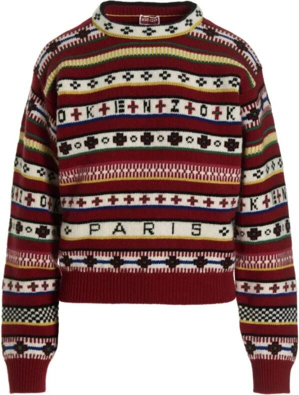 Kenzo Ronde hals gekweek , Rood, Dames