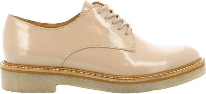 Kickers Oxfork Laced Shoes , Beige, Dames
