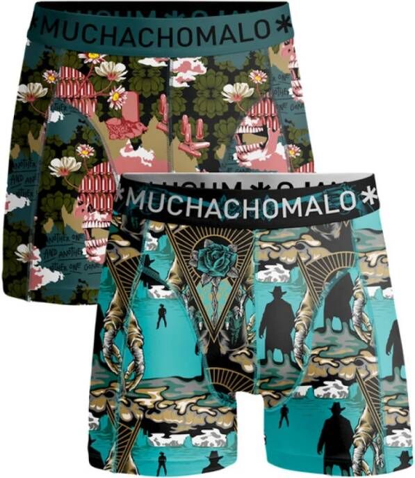 Muchachomalo Nog een bijt 2 pack boxershorts ondergoed , Blauw, Heren