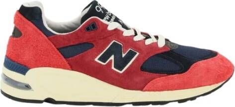 New Balance Nieuw saldo gemaakt in de VS 990V2 Sneakers 40e verjaardag , Rood, Heren