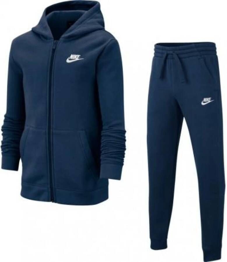 Nike Kids Nike Sportswear Trainingspak Kids Donkerblauw Wit
