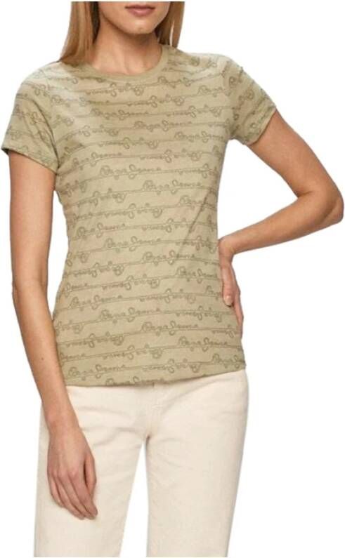 PATRIZIA PEPE Jeans Women's T shirt , Groen, Dames