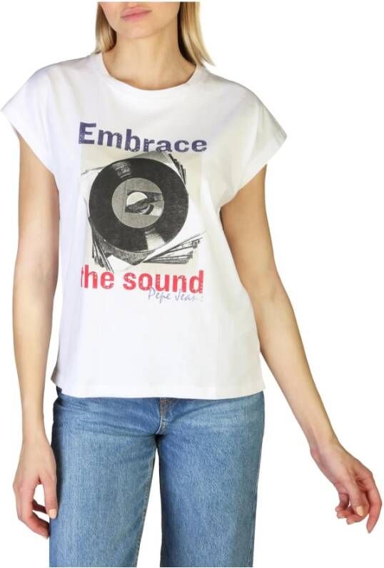 Pepe Jeans T shirt isadora_pl505177 , Wit, Dames